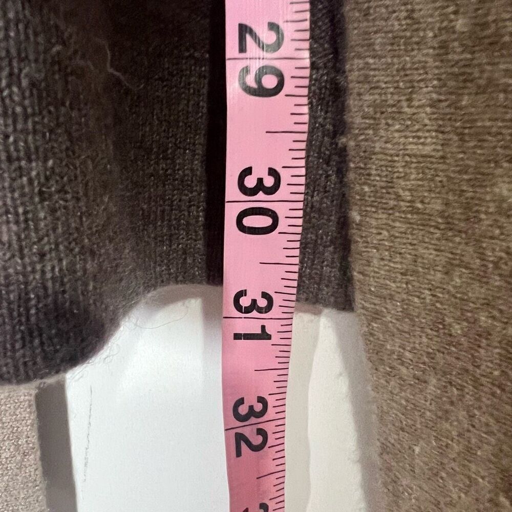 Charter Club Luxury Cashmere Sweater Long Cardigan Taupe Tan Gray Sz Large - Picture 6 of 8